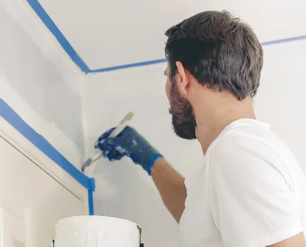 Cabinet doors in sprayed enamel